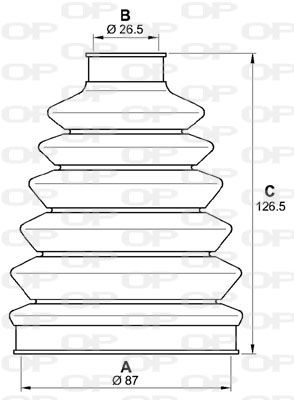 OPEN PARTS Комплект пылника, приводной вал SJK7257.00